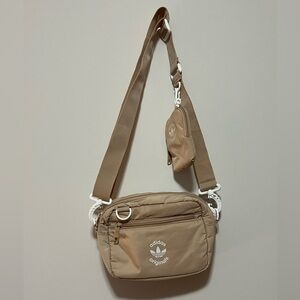Tan Adidas Fanny Crossbody Puffy Bag with Wallet